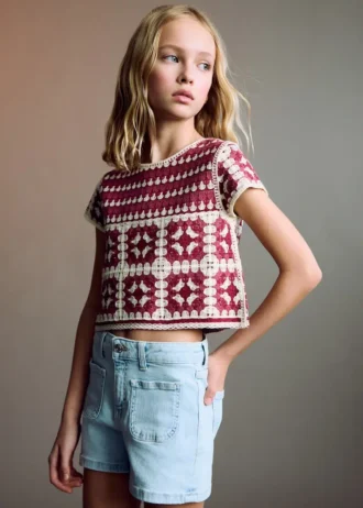 Džínové kraťasy s rovným střihem