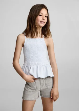 Džínové kraťasy s rovným střihem