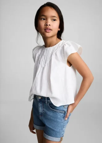 Džínové kraťasy s rovným střihem