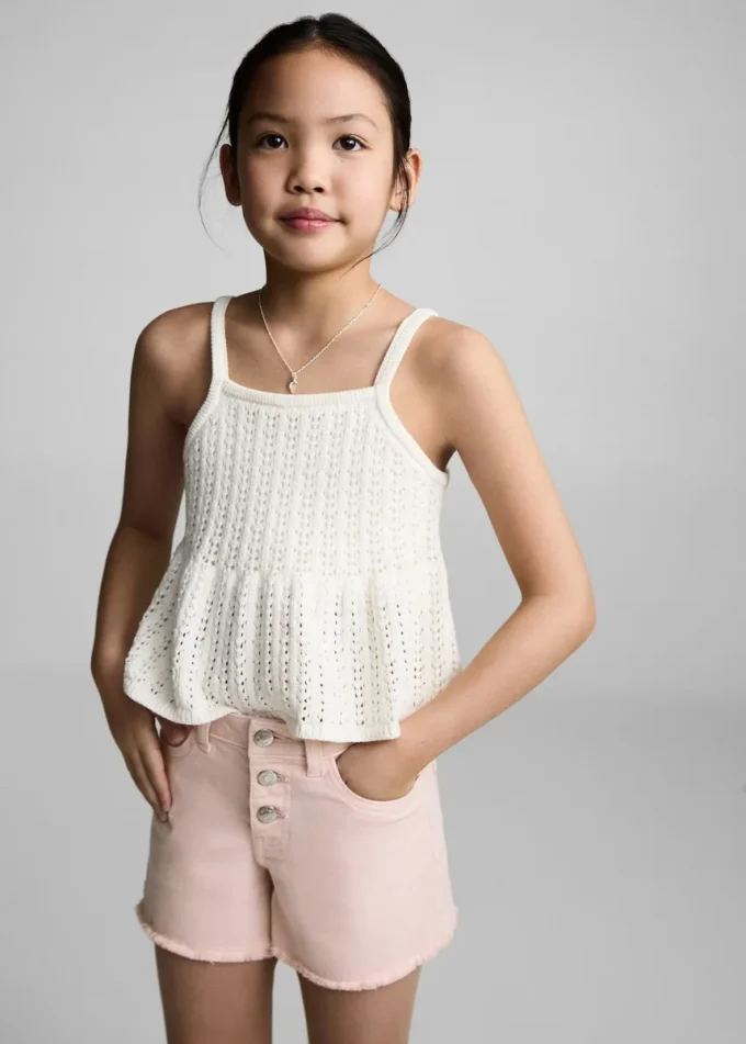 Džínové kraťasy s roztřepeným lemem Džínové kraťasy s roztřepeným lemem