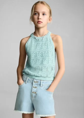 Džínové kraťasy s roztřepeným lemem