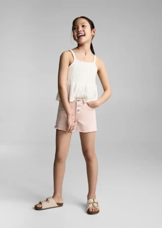 Džínové kraťasy s roztřepeným lemem