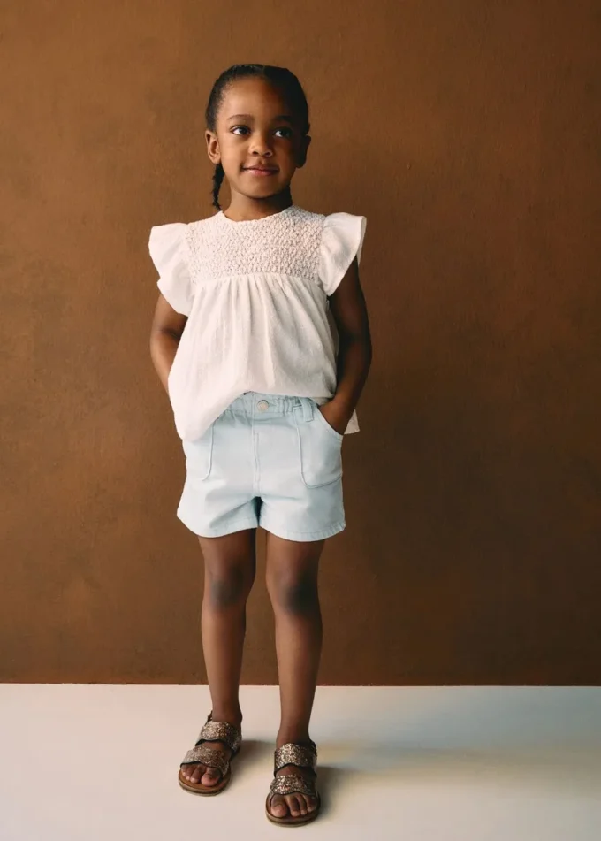 Džínové kraťasy s vysokým pasem Džínové kraťasy s vysokým pasem