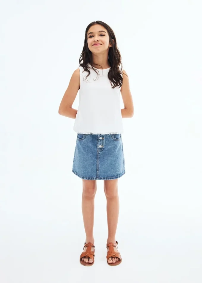 Džínová sukně s elastickým pasem Džínová sukně s elastickým pasem