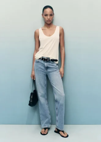 Džíny Matilda se středně vysokým pasem a rovným střihem