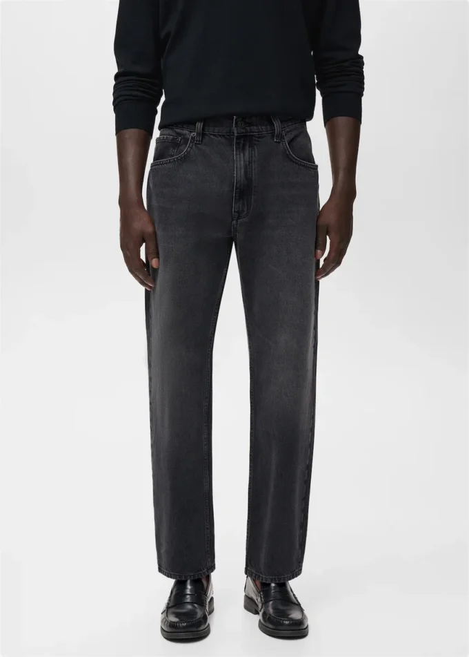 Džíny Moby s rovným střihem a tmavým odstínem Džíny Moby s rovným střihem a tmavým odstínem