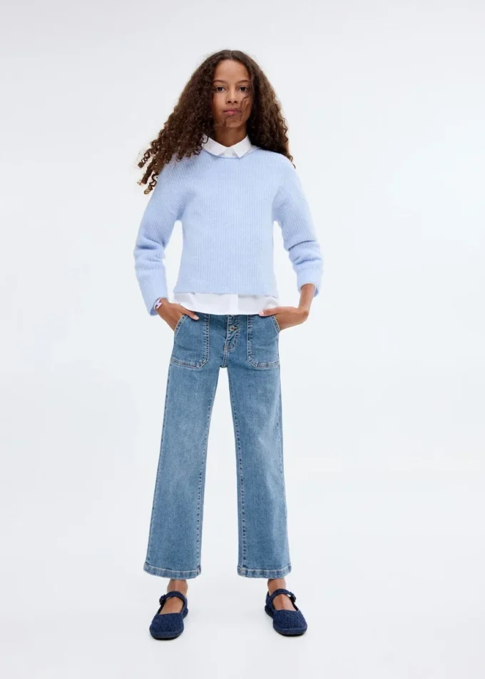 Džíny rovného střihu s kapsami