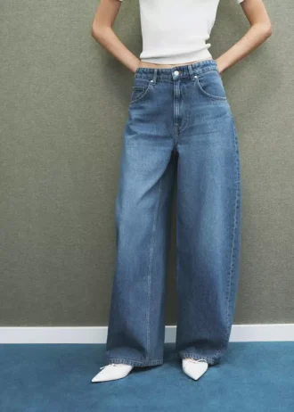 Džíny s balonovým střihem a středně vysokým pasem