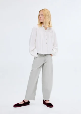 Džíny s balonovým střihem a středně vysokým pasem