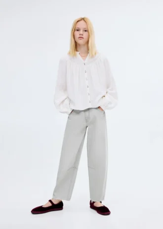 Džíny s balonovým střihem a středně vysokým pasem