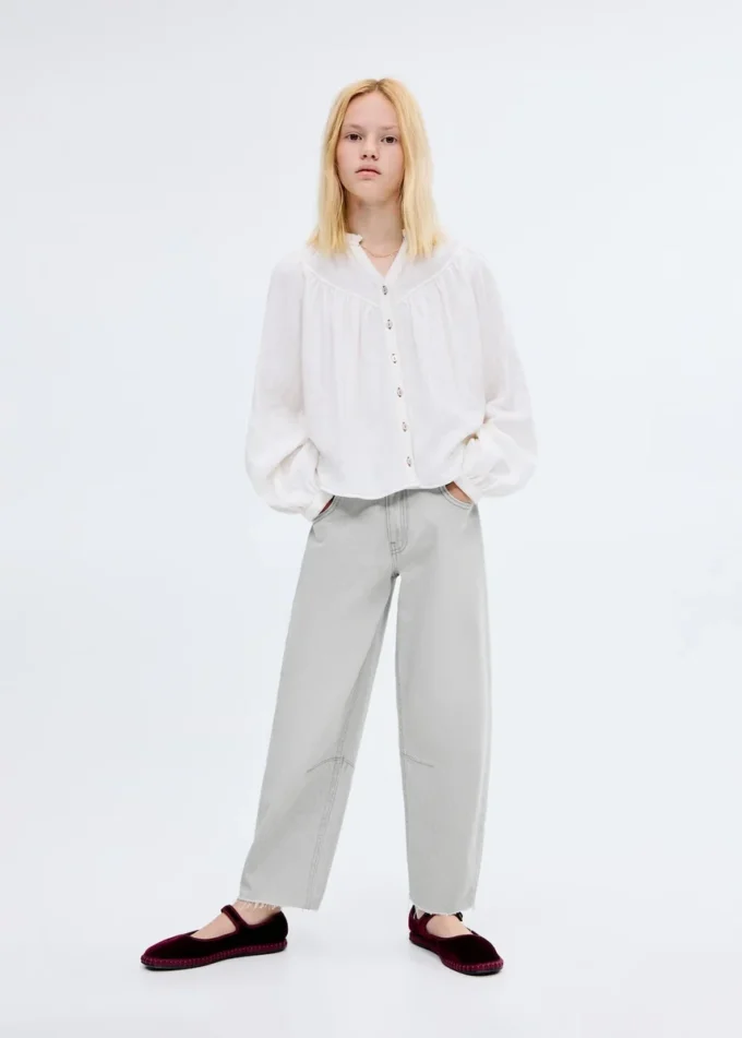 Džíny s balonovým střihem a středně vysokým pasem Džíny s balonovým střihem a středně vysokým pasem