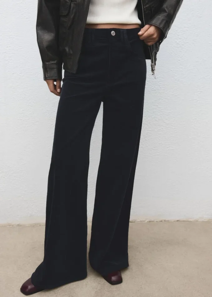 Džíny s širokými nohavicemi z manšestru Džíny s širokými nohavicemi z manšestru