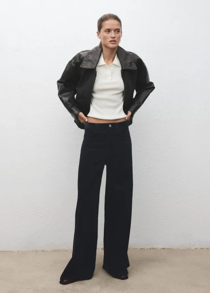 Džíny s širokými nohavicemi z manšestru Džíny s širokými nohavicemi z manšestru