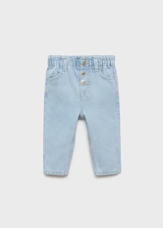 Džíny s knoflíky a papírovými kapsami