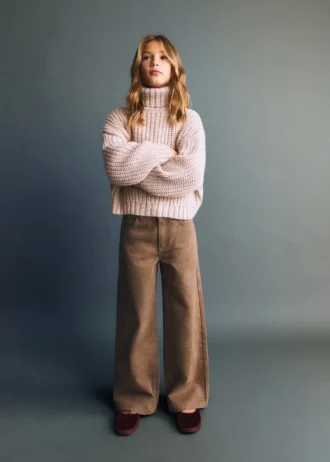 Džíny s květinovým potiskem a rovným střihem