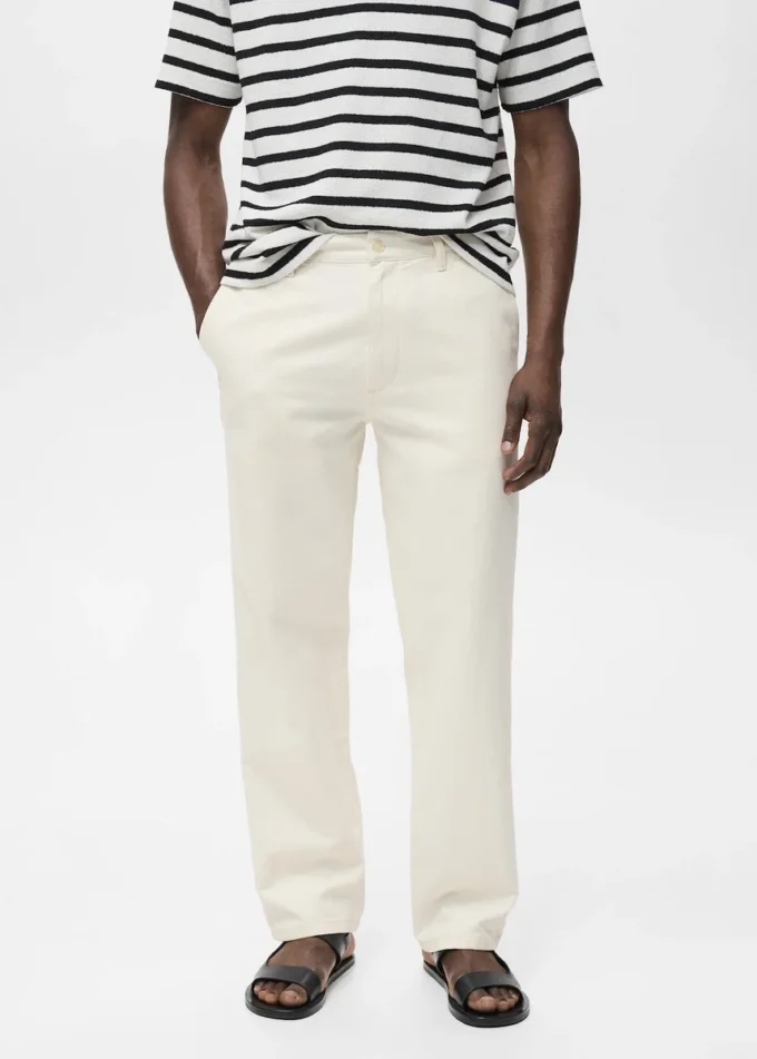 Džíny s regular střihem z bavlněno-lněné směsi Džíny s regular střihem z bavlněno-lněné směsi