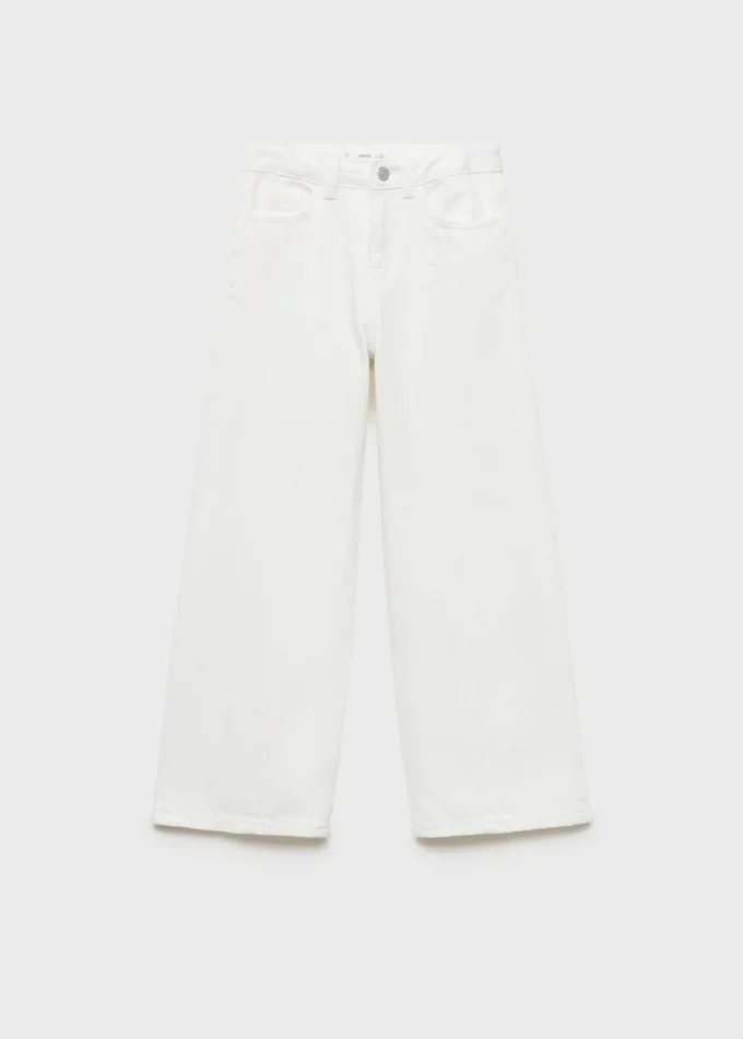 Džíny se širokými nohavicemi a detaily švů Džíny se širokými nohavicemi a detaily švů