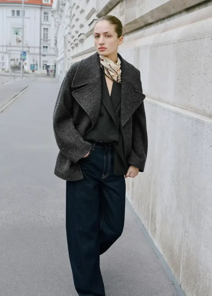 Džíny se středně vysokým pasem a barveným efektem Džíny se středně vysokým pasem a barveným efektem