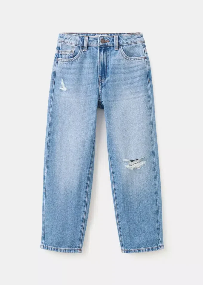 Džíny se středně vysokým pasem a rovným střihem Džíny se středně vysokým pasem a rovným střihem