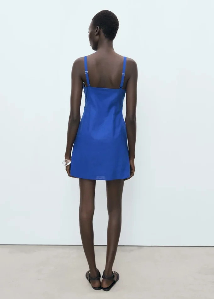 Drapované lněné šaty Drapované lněné šaty