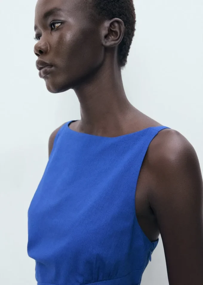 Drapované lněné šaty Drapované lněné šaty