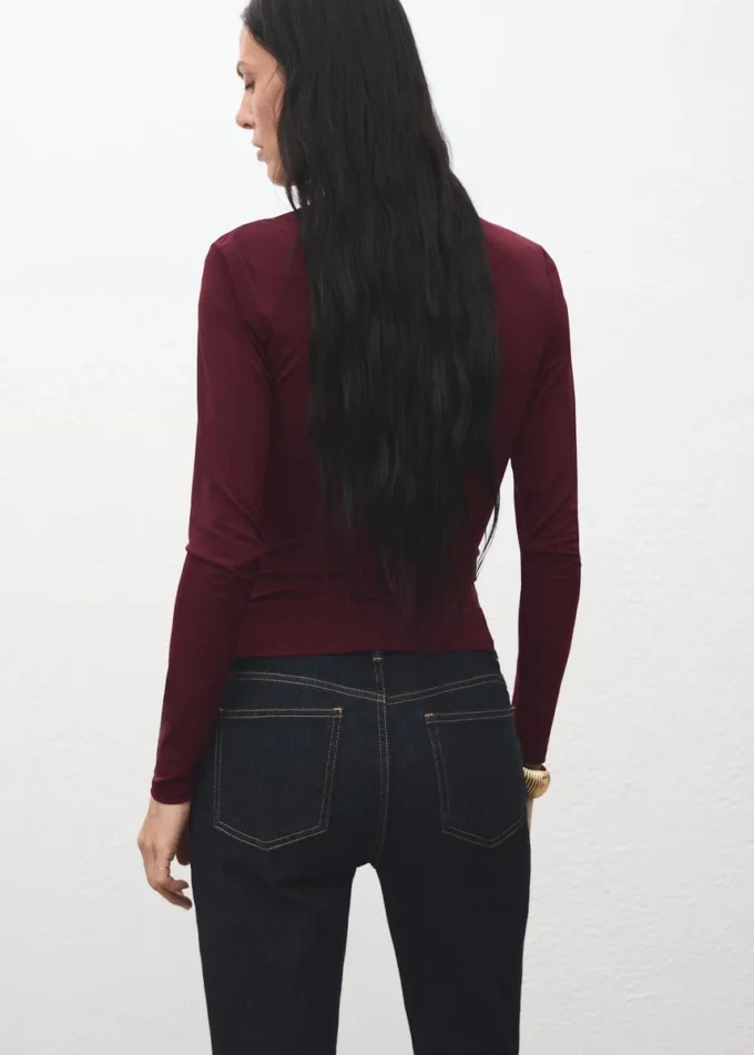 Drapované přiléhavé tričko