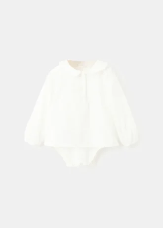 Dětské body s pruhovaným výstřihem Dětské body s pruhovaným výstřihem