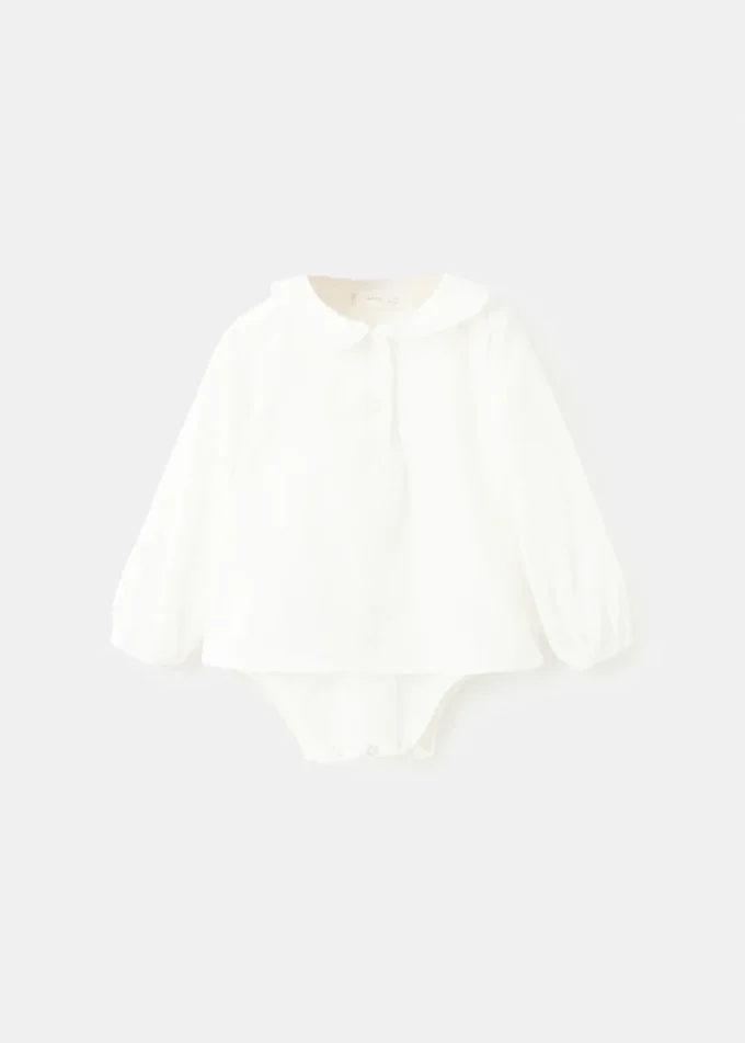 Dětské body s pruhovaným výstřihem Dětské body s pruhovaným výstřihem