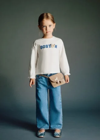 Dětské vyšívané bavlněné tričko