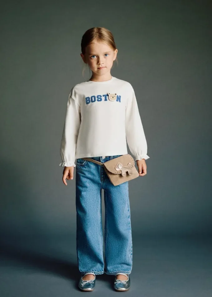 Dětské vyšívané bavlněné tričko