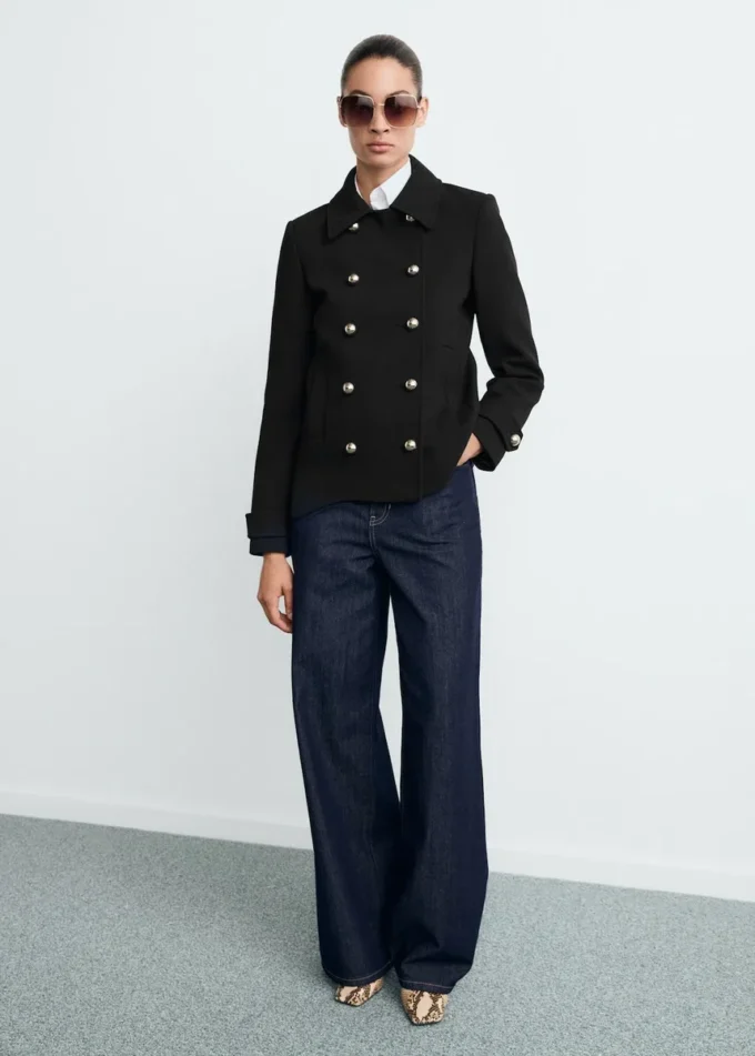 Dvouřadé sako s klopami Dvouřadé sako s klopami