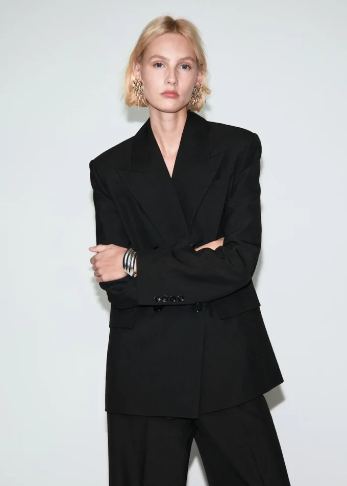 Dvouřadé sako z vlněné směsi