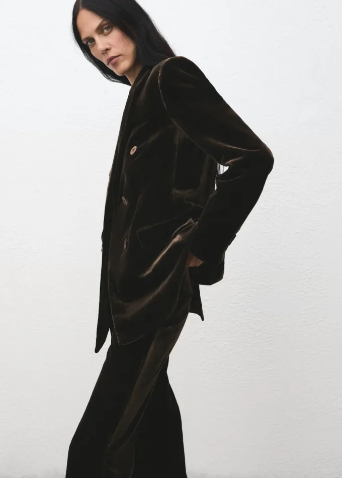 Dvouřadé sametové sako Dvouřadé sametové sako