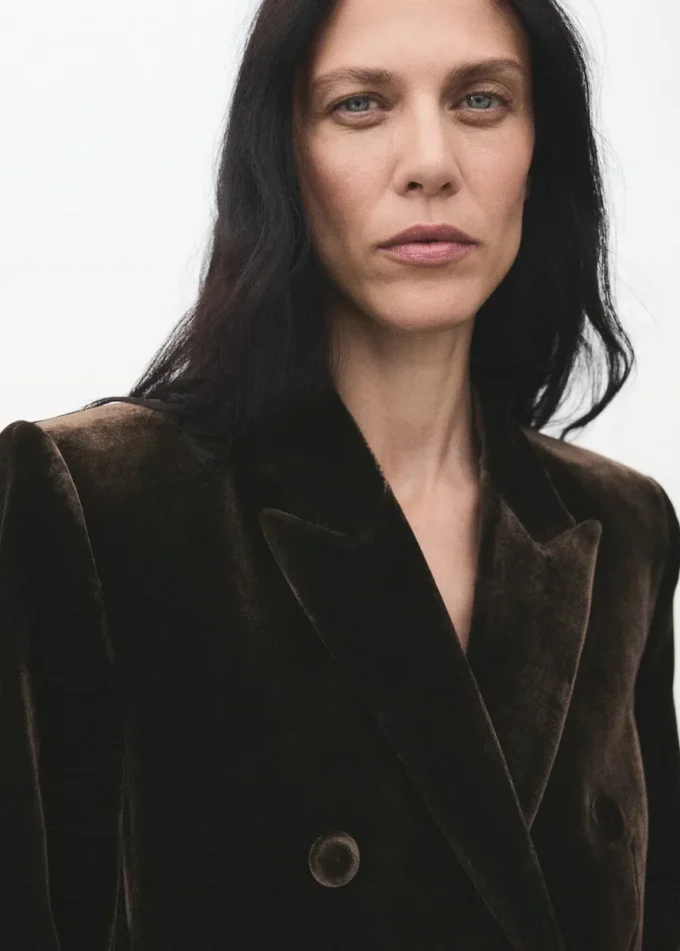 Dvouřadé sametové sako Dvouřadé sametové sako