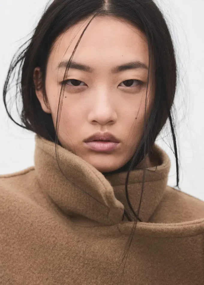 Dvouřadový kabát z vlny Manteco