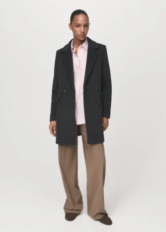 Dvouřadový vlněný kabát