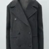 Dvouřadový vlněný kabát Dvouřadový vlněný kabát