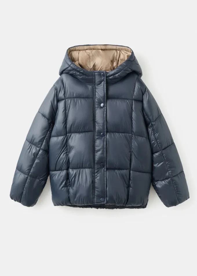 Dvoubarevná bunda s kapucí Dvoubarevná bunda s kapucí