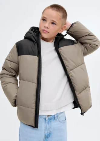 Dvoubarevná prošívaná bunda