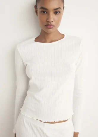 Dvoudílné prolamované bavlněné pyžamo