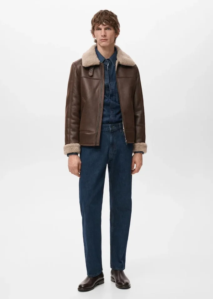 Dvoustranná ovčí kožešinová bunda Dvoustranná ovčí kožešinová bunda