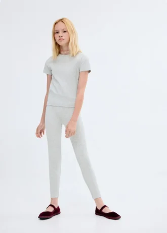 Žebrované bavlněné tričko