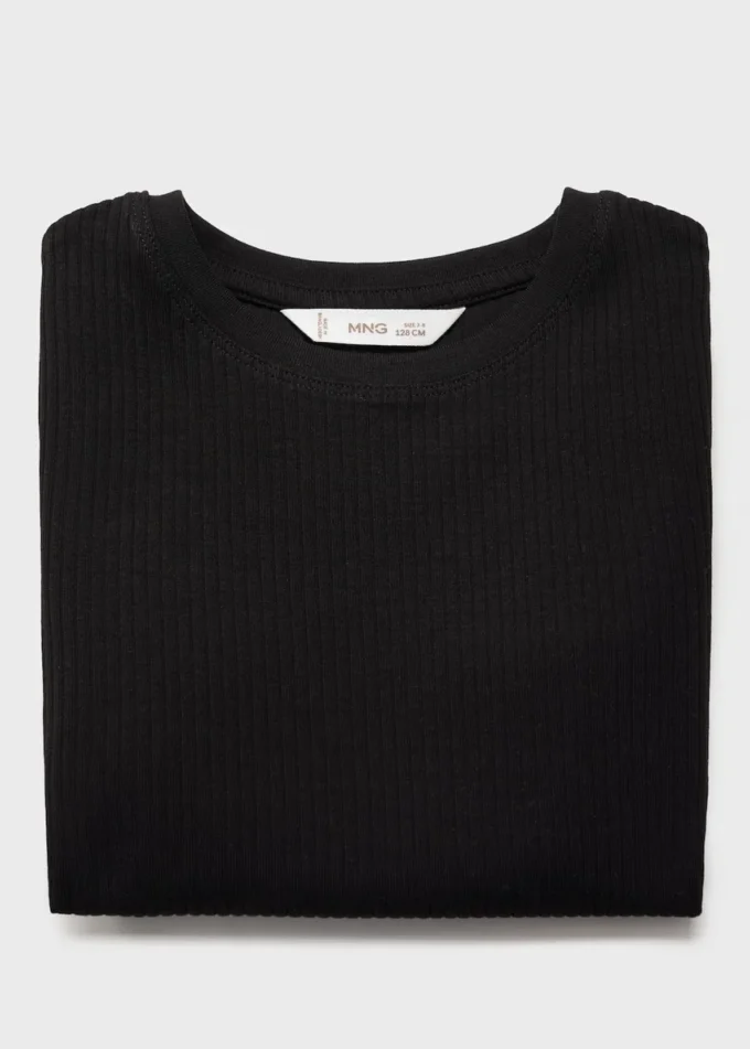 Žebrované bavlněné tričko Žebrované bavlněné tričko