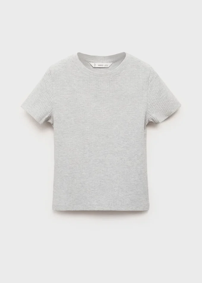 Žebrované bavlněné tričko Žebrované bavlněné tričko