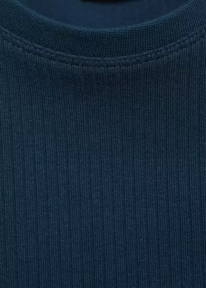 Žebrované bavlněné tričko Žebrované bavlněné tričko