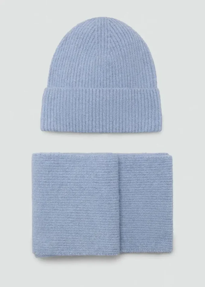 Žebrovaná lurexová šála