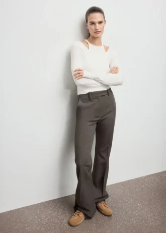 Žebrované kombinované tričko