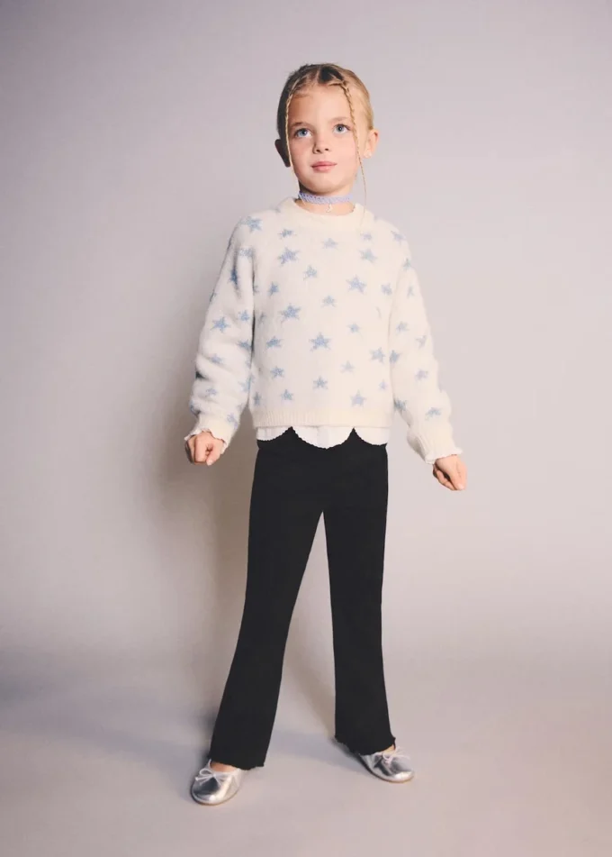 Žebrované legíny s rozšiřujícími se nohavicemi Žebrované legíny s rozšiřujícími se nohavicemi