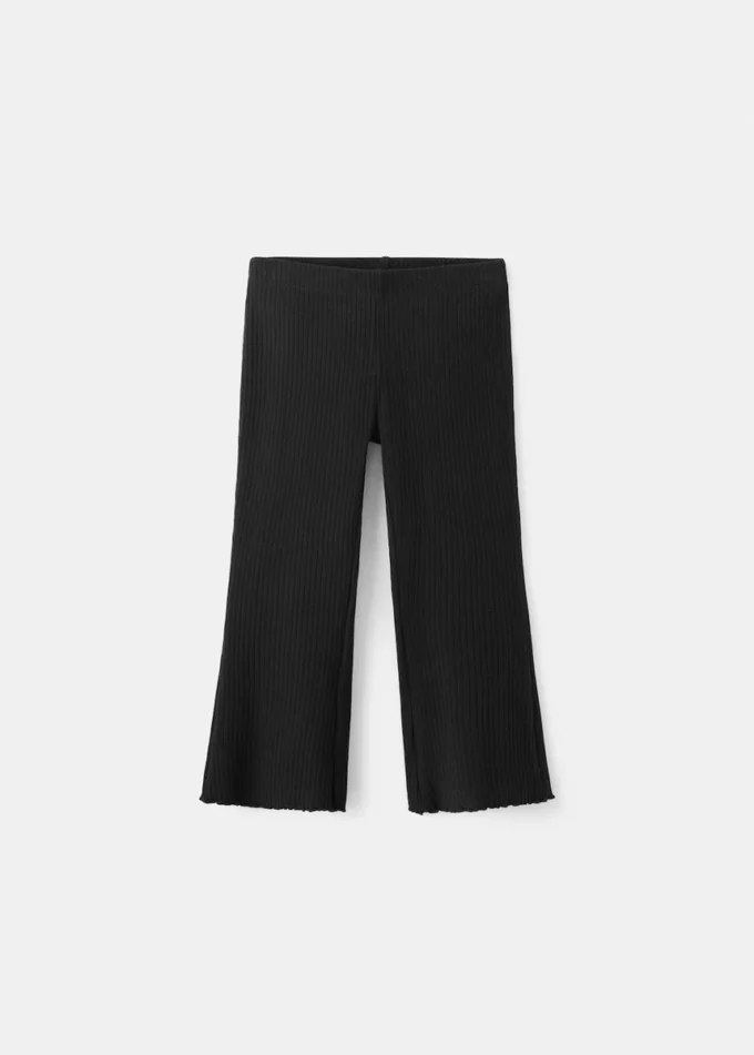 Žebrované legíny s rozšiřujícími se nohavicemi Žebrované legíny s rozšiřujícími se nohavicemi