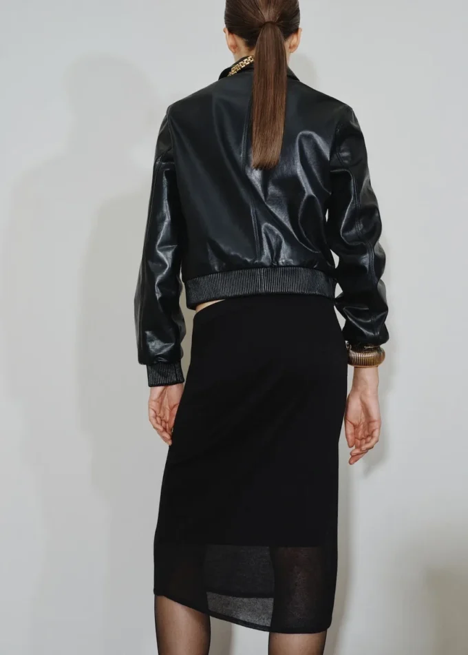 Žebrovaná midi sukně Žebrovaná midi sukně